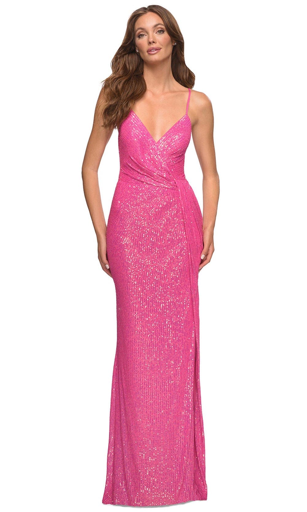 V-Neck Sleeveless Evening Dress