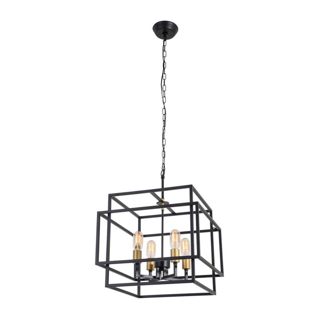 Worton 4 Light Lantern Square Chandelier Willa Arlo Interiors