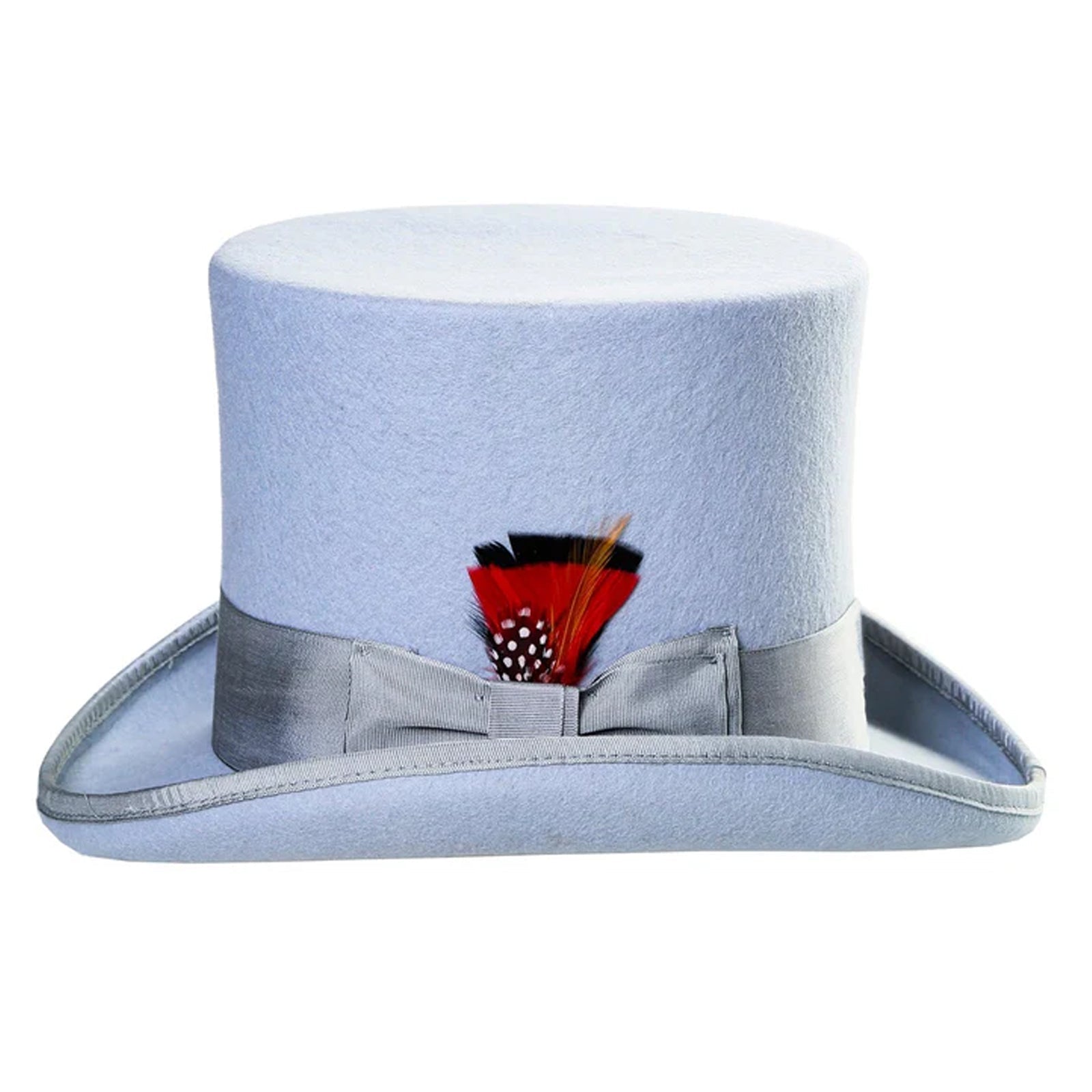 Men’s Tall 100% Wool Dress Top Hat in Sky Blue