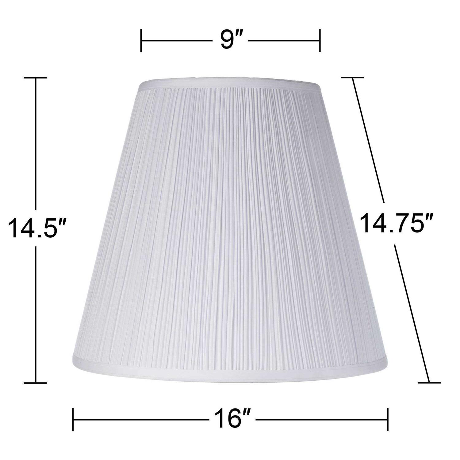 Brentwood Collection Empire Mushroom Pleated Lamp Top x Bottom x High Replacement