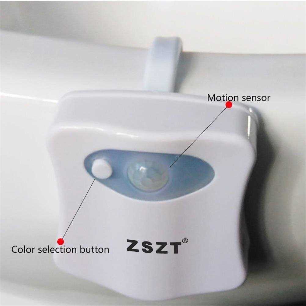 Toilet Night Light Motion Activated by ZSZT Two Modes with 8 Color Changing