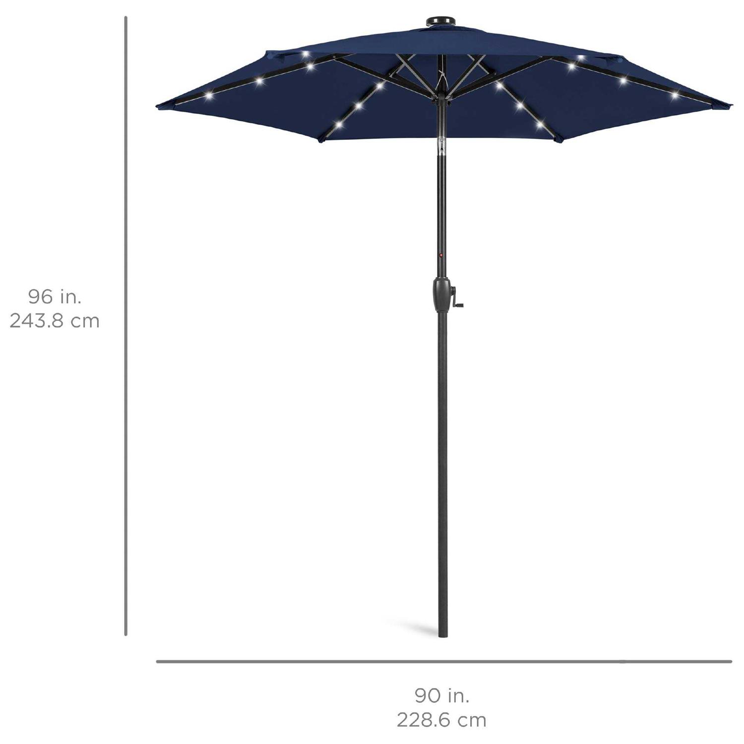 Best Choice Products 7.5ft Outdoor Solar Patio Umbrella for Deck