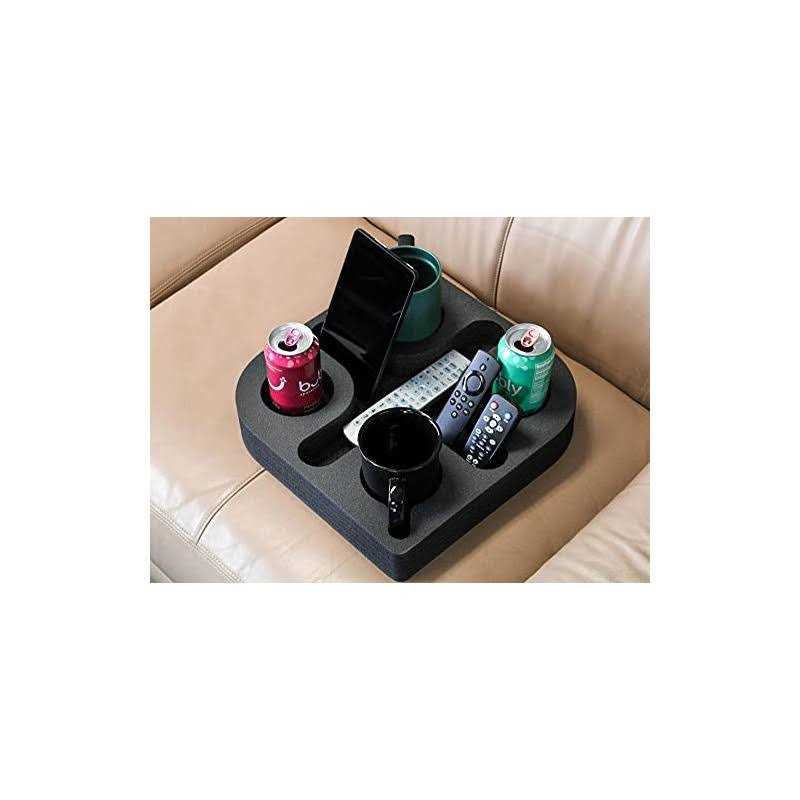 Polar Whale Couch Drink Holder Durable Black Foam Stylish Refreshment Tray For S