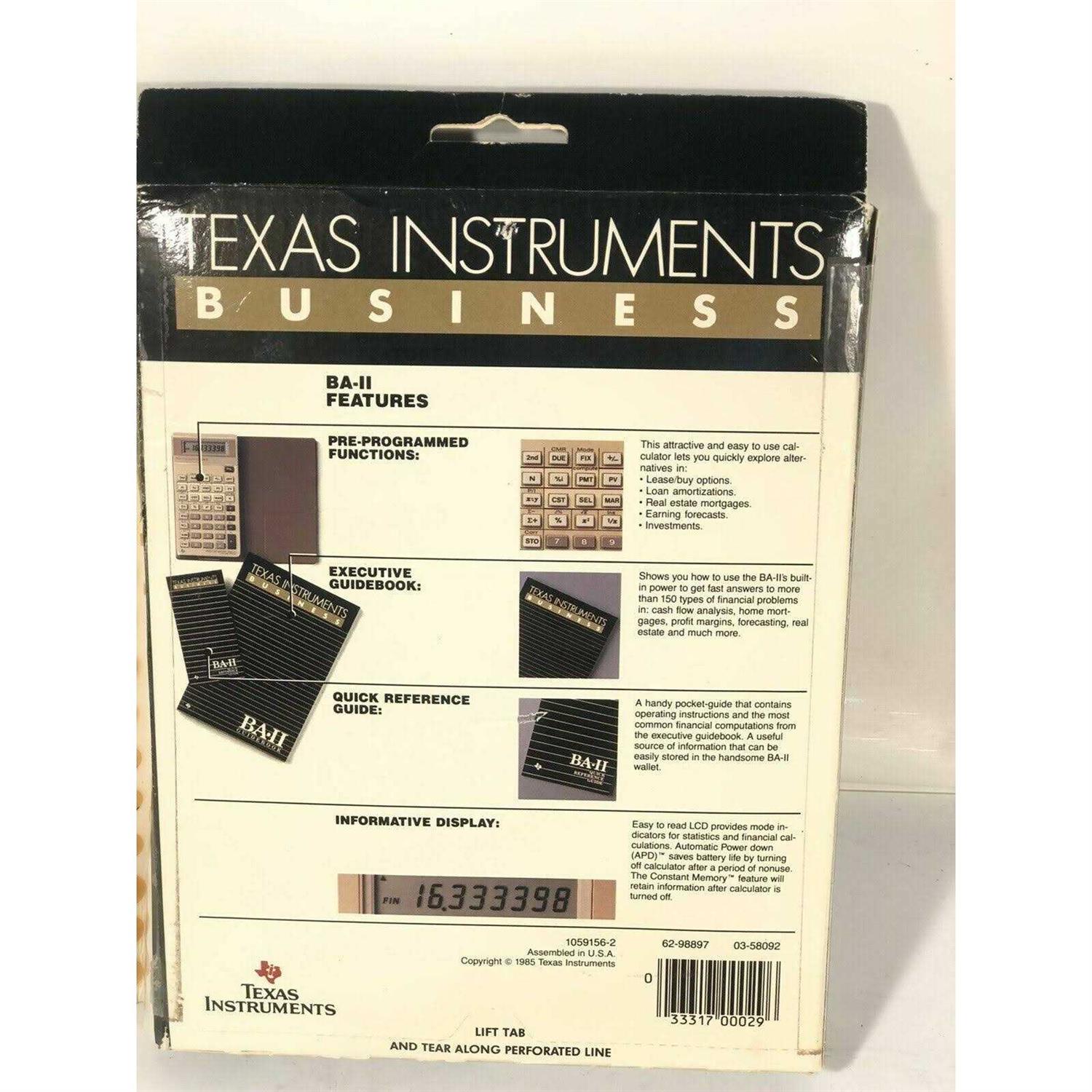 Texas Instruments BAII Plus Financial Calculator