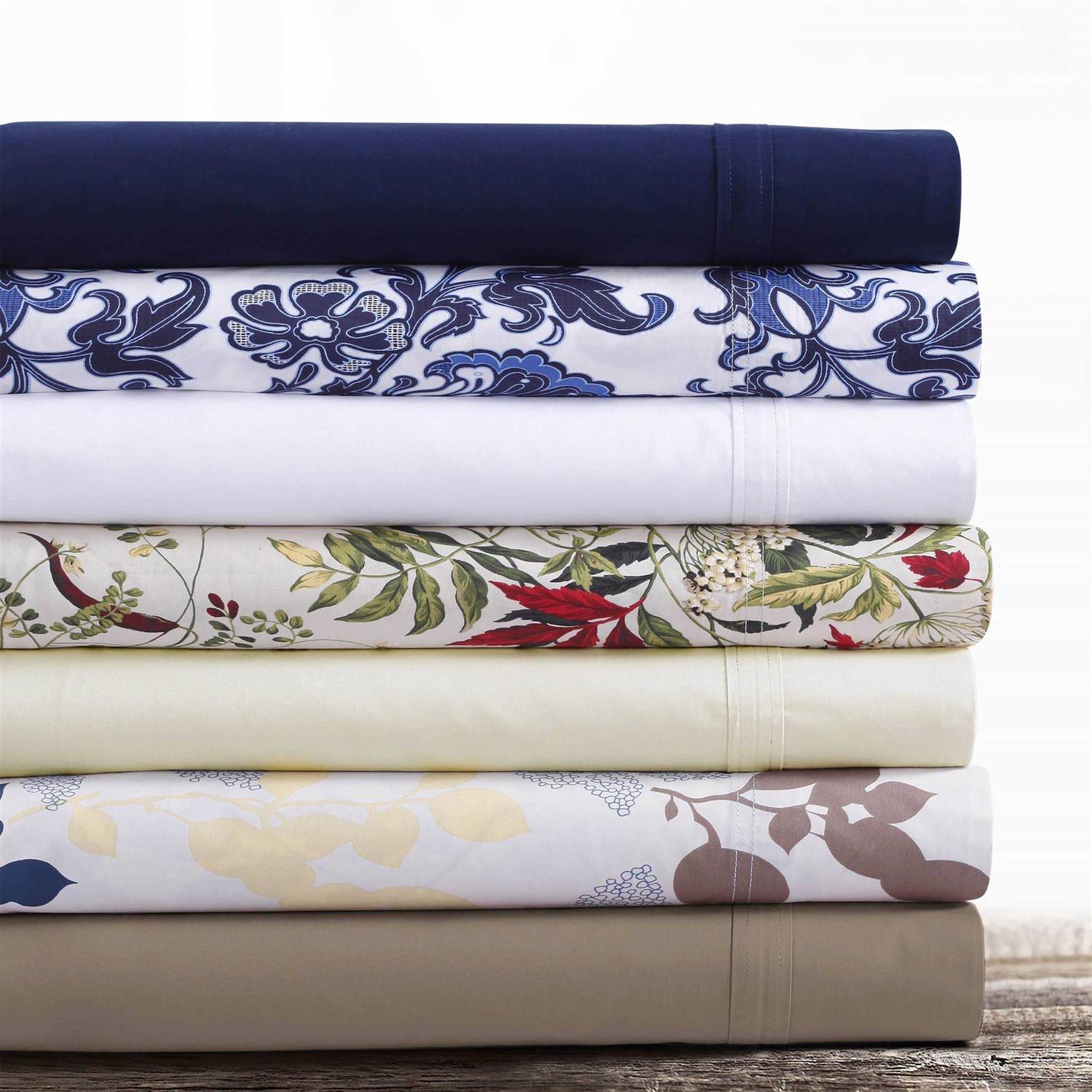 Tribeca Living Egyptian Cotton Percale Extra Deep Pocket Sheet Set