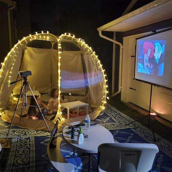 Alvantor 6 ft. x 6 ft. Beige Instant Pop Up Bubble Tent Screen House