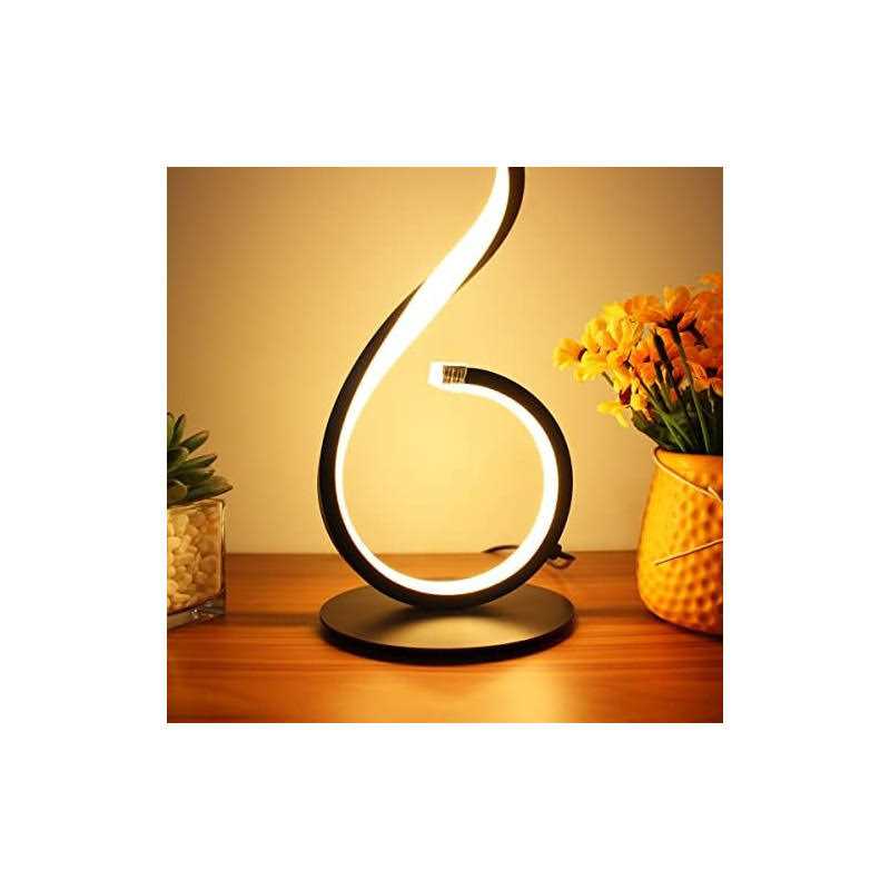 BESKETIE Modern Spiral LED Table Lamp Dimmable Table Lamps
