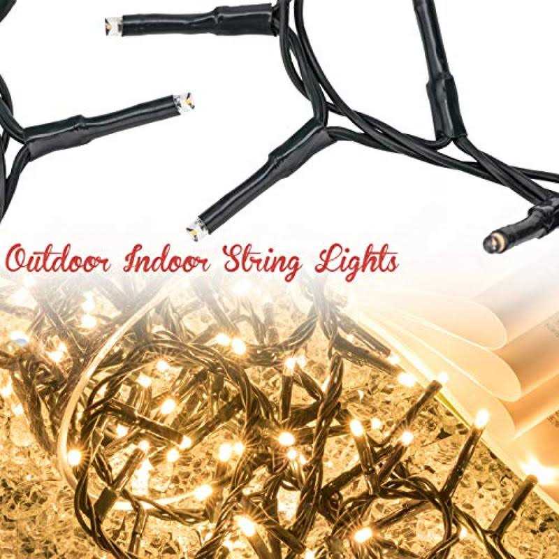 AWQ 500 Led 49ft Christmas Cluster Lights Christmas String Lights Decoration Lights for Christmas Home Garden Wedding Party Xmas Tree Bedroom Indoor