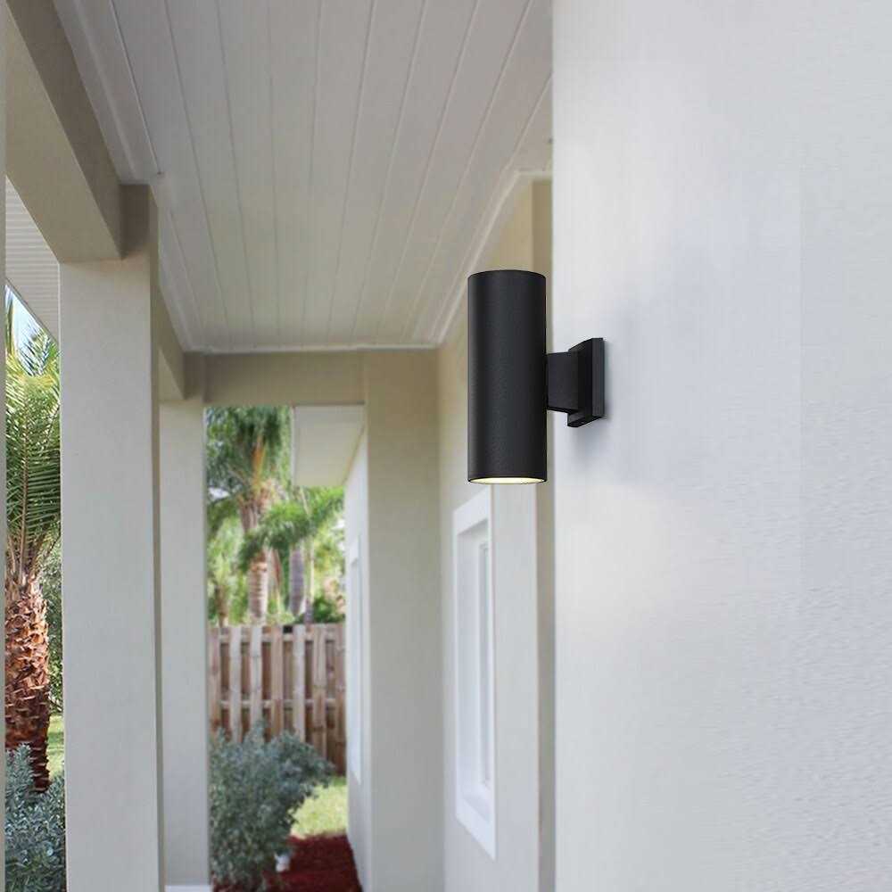 True Fine Marla 11-in Black Integrated Outdoor Wall Light TD60005W