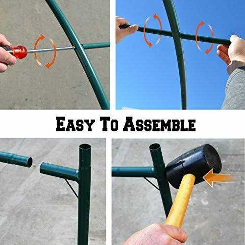 Benefit-USA Multi-Size Large Garden Support Arch Frame Climbing Plant Arch Arbor for Flowers/Fruits/Vegetables