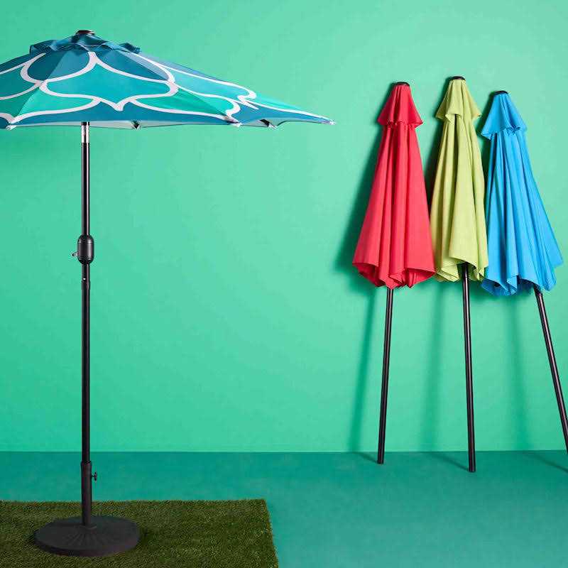 At Home Round Outdoor Crank & Tilt Umbrella