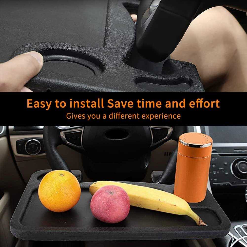 Car Steering Wheel Desk Food Table for Car Steering Wheel Tray for Constant Travelers