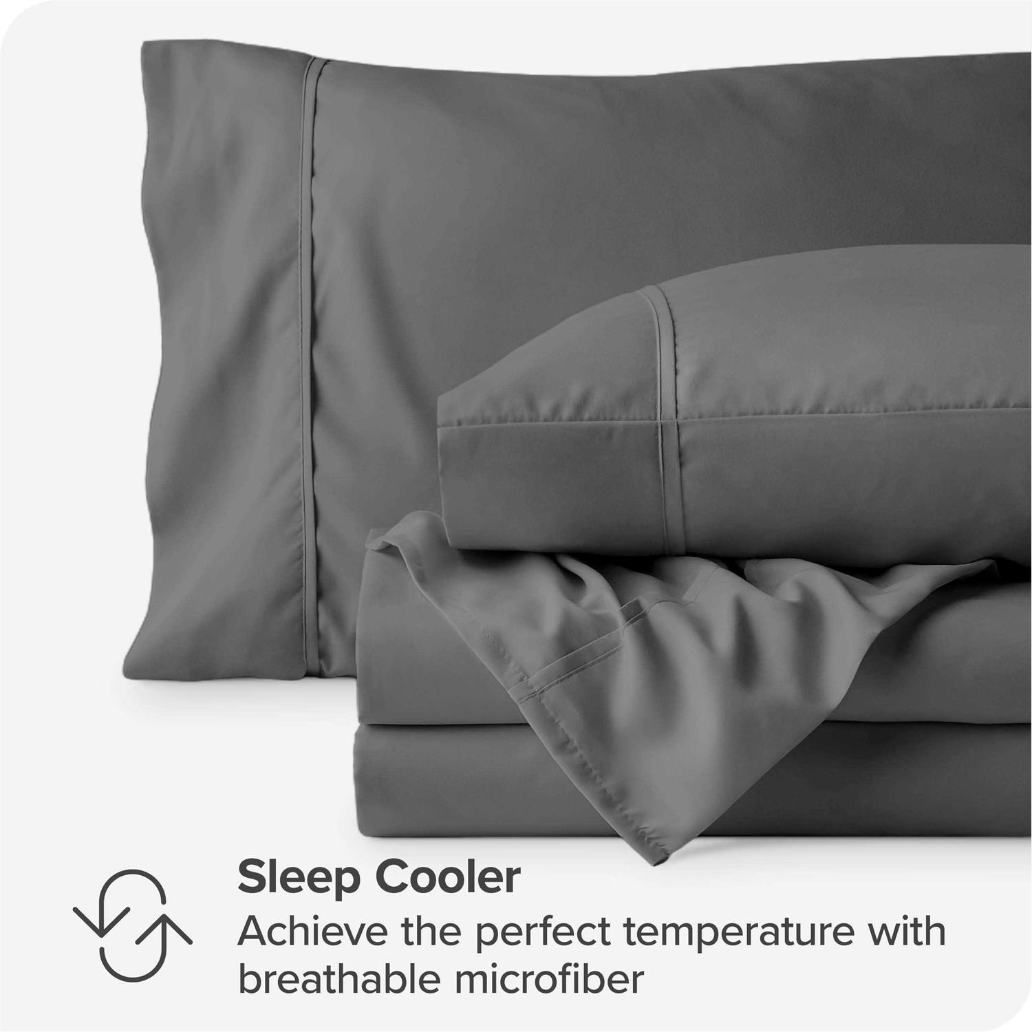 Bare Home Double Brushed Microfiber Sheet Set