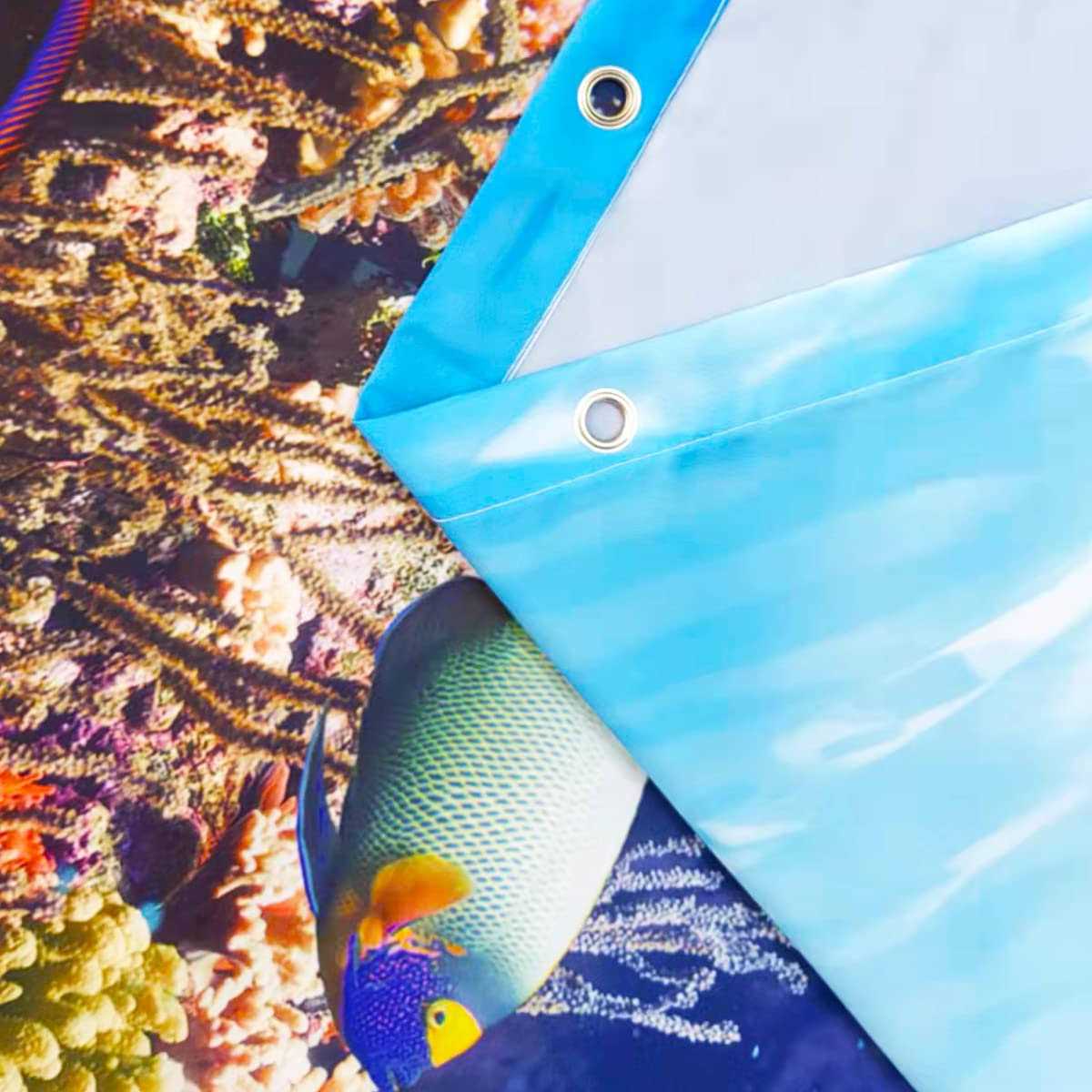 Zxmbf Ocean Underwater World Shower Curtain Colorful Tropical Fishes Turtle Coral in The