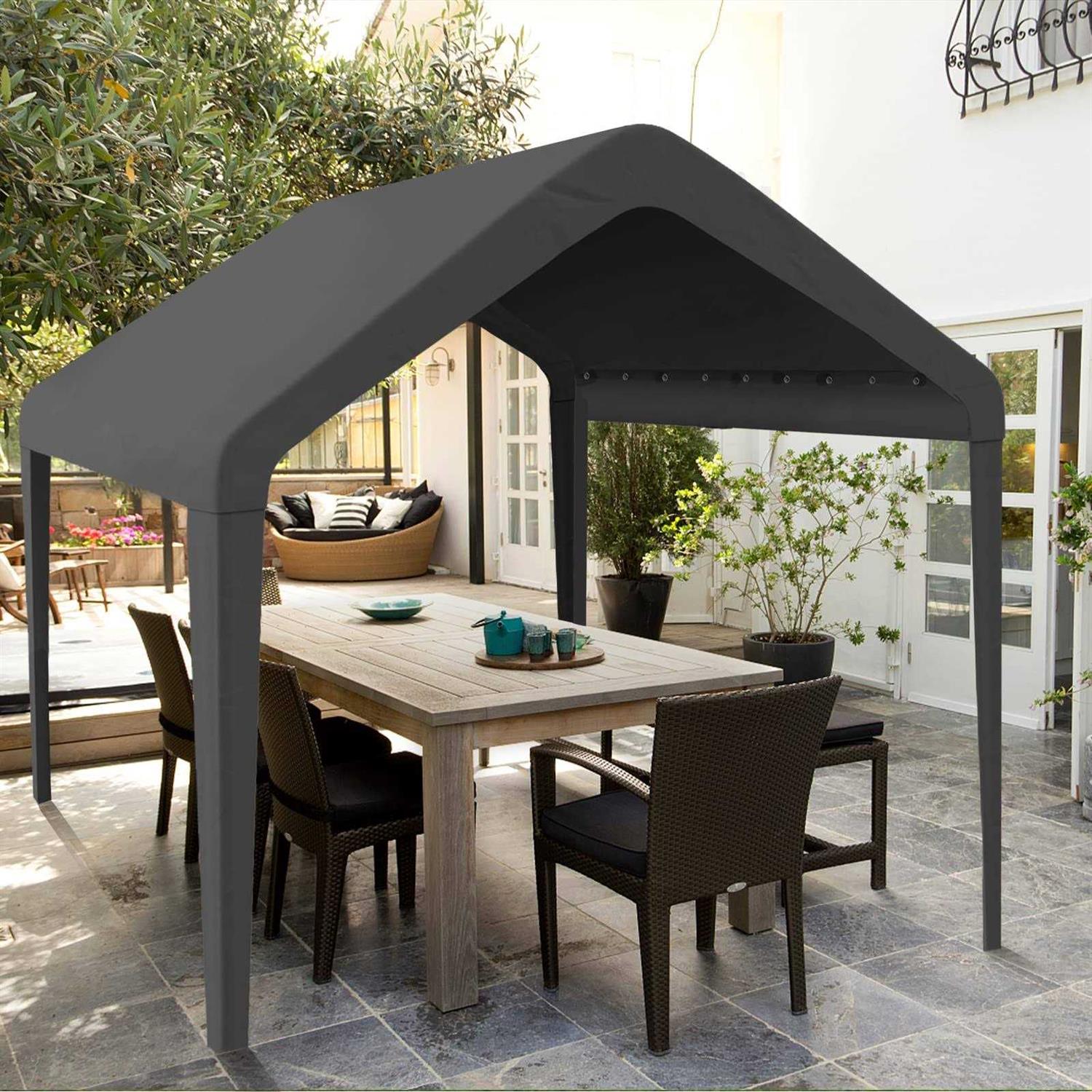 Carport Replacement Canopy Cover 10’x20′ for Tent Top Garage Shelter Cover with Ball Bungees