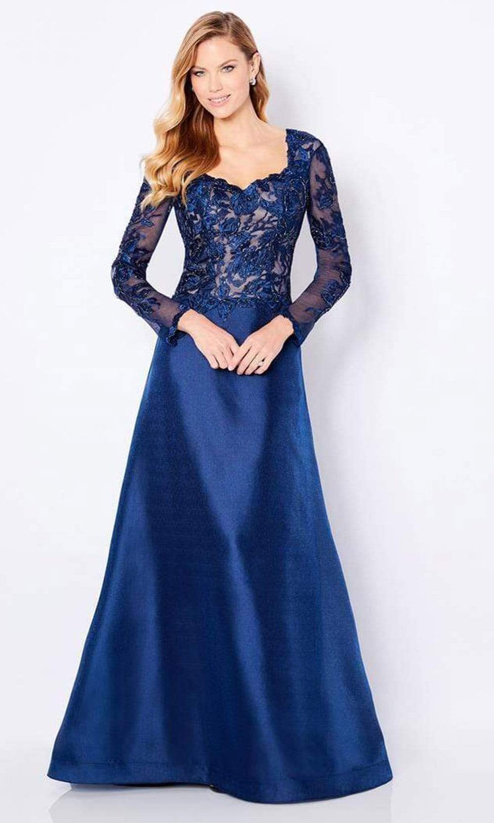 221683 Embroidered Lace Bodice A-Line Gown