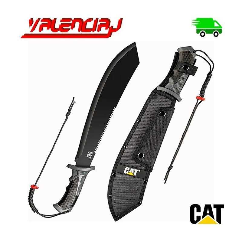 Cat 980691ECT Black Machete 21 Shoulder Strap Sheath, inch, Stainless Steel Blade Knife, Cut Brush Clearing, Hiking, Camping, Gardening 980619ECT