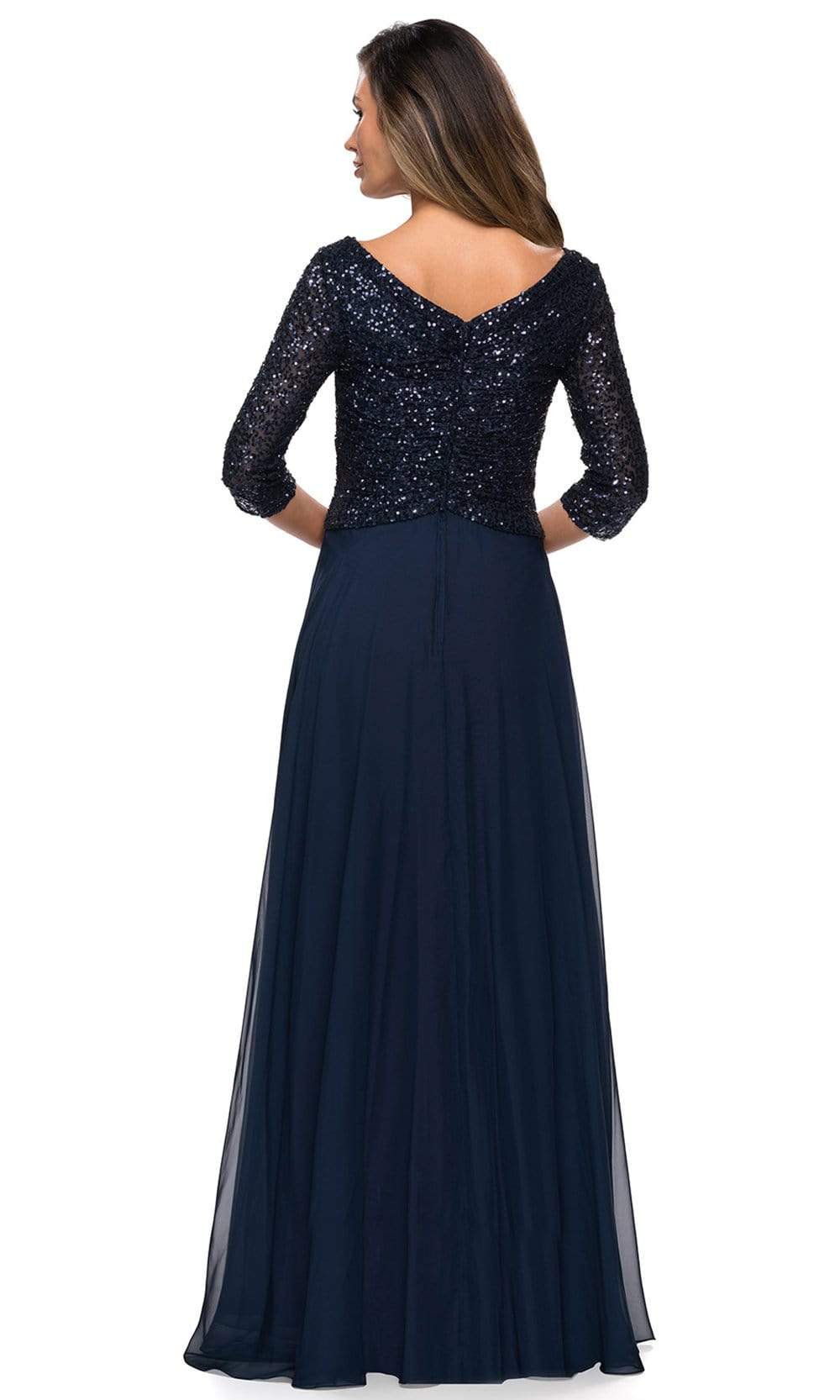 27998 V-Neck A-Line Mother of the Groom Long Gown