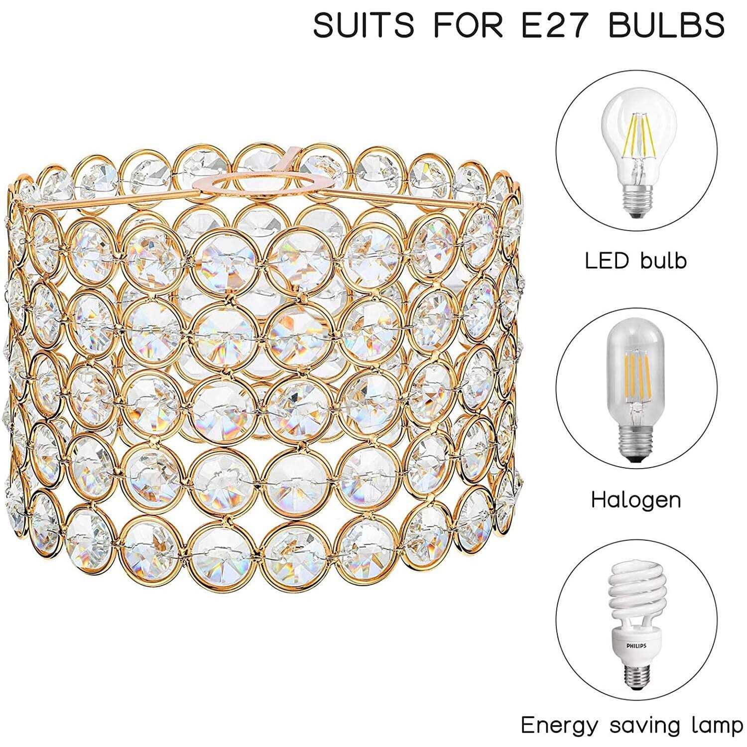 Boao Crystal Lamp Shade Ceiling Light Shade Fitting