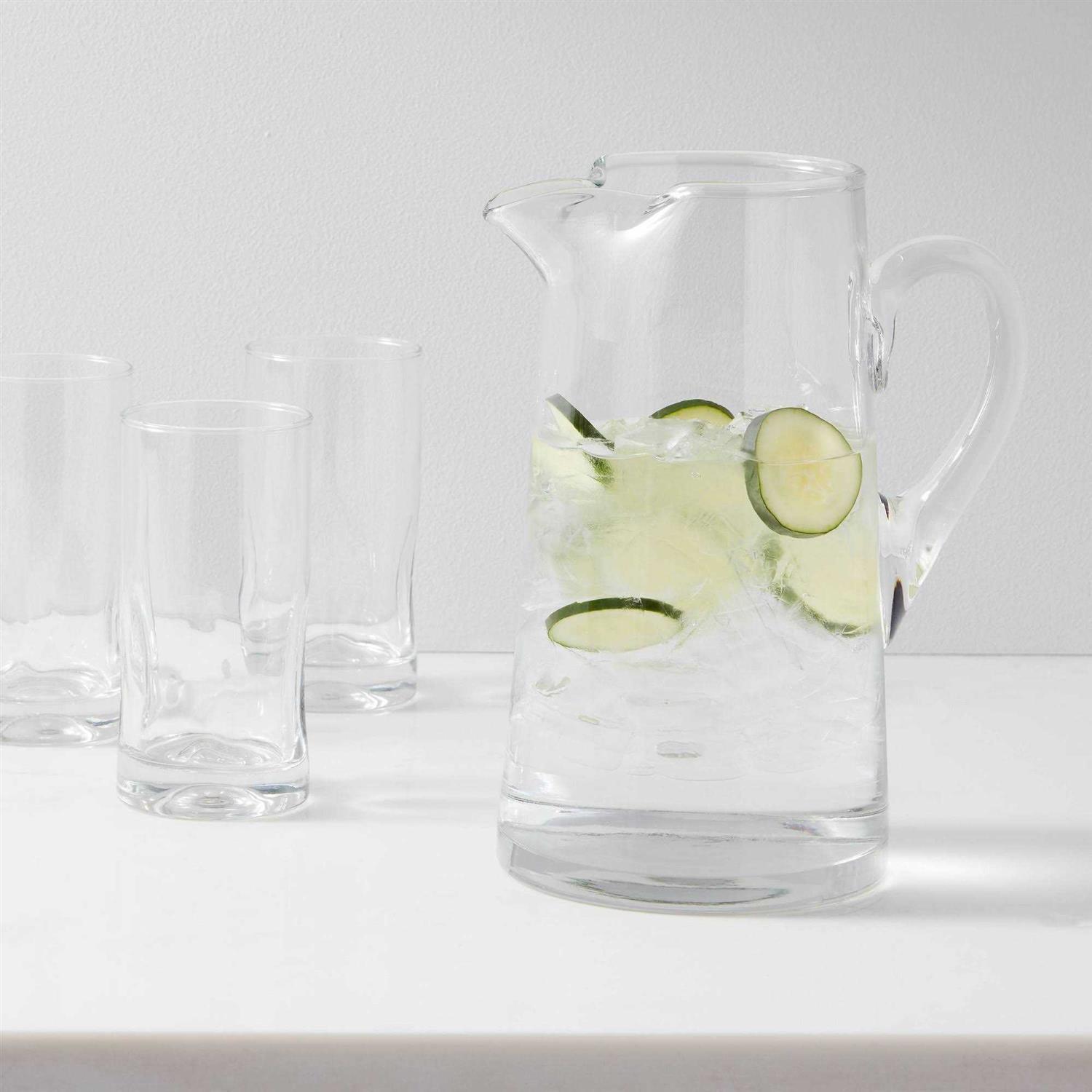 Threshold Glass Tall Pitcher with Handle