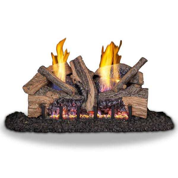 Real Fyre Charred Northern Oak Vented Gas Log Set