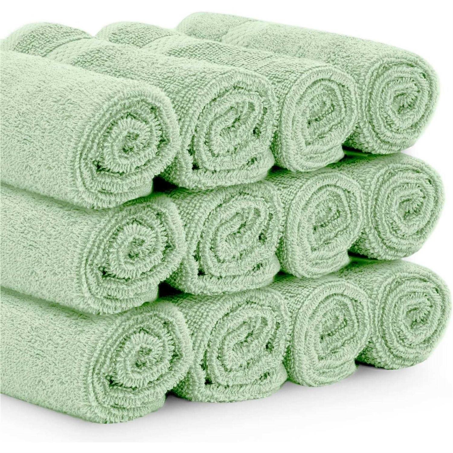 White Classic Luxury Cotton Washcloths Large Hotel Spa Bathroom Face Towel