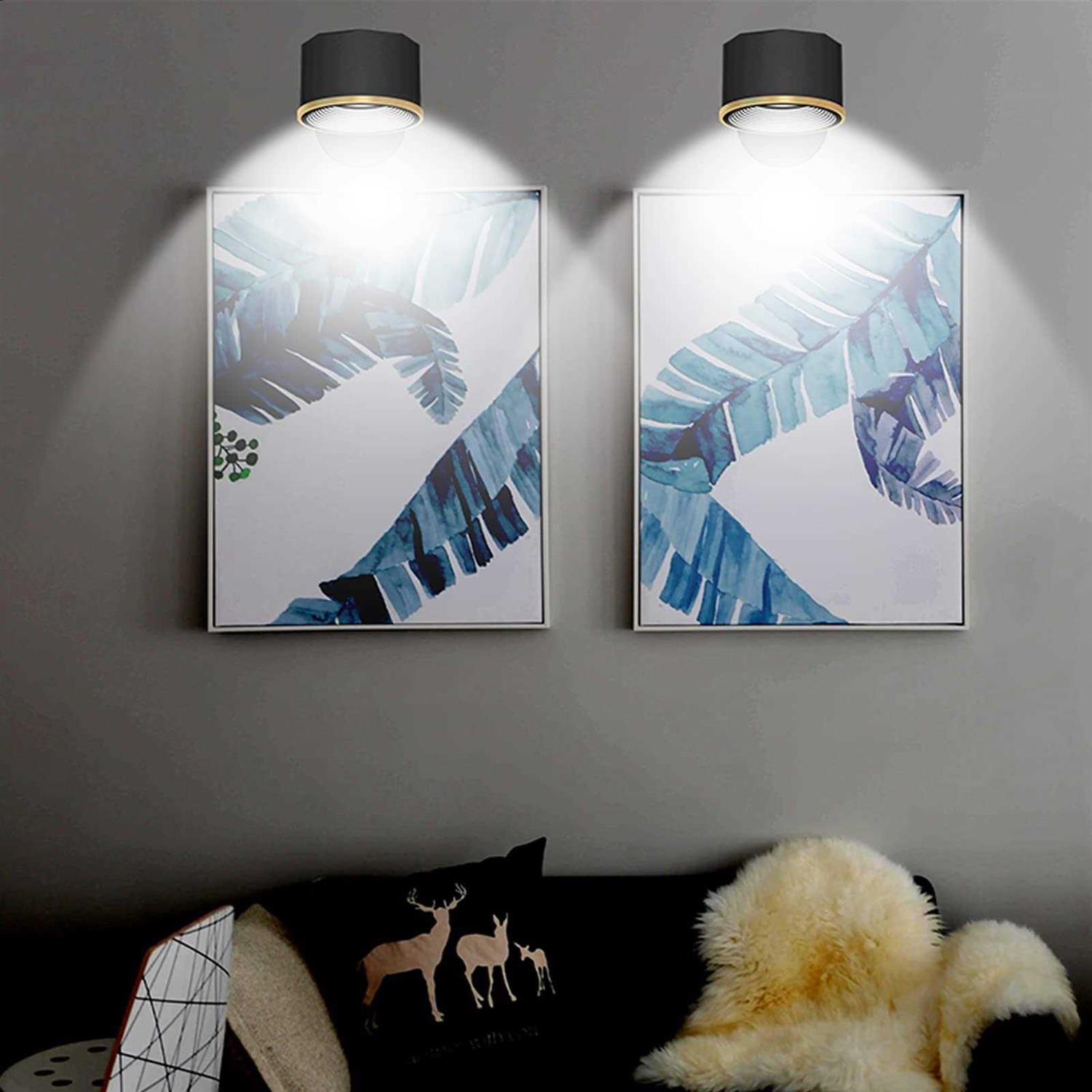 Yuewilai Magnetic Wall Sconce 16 Rgb Colors Dimmable Rechargeable Battery Operated Usb