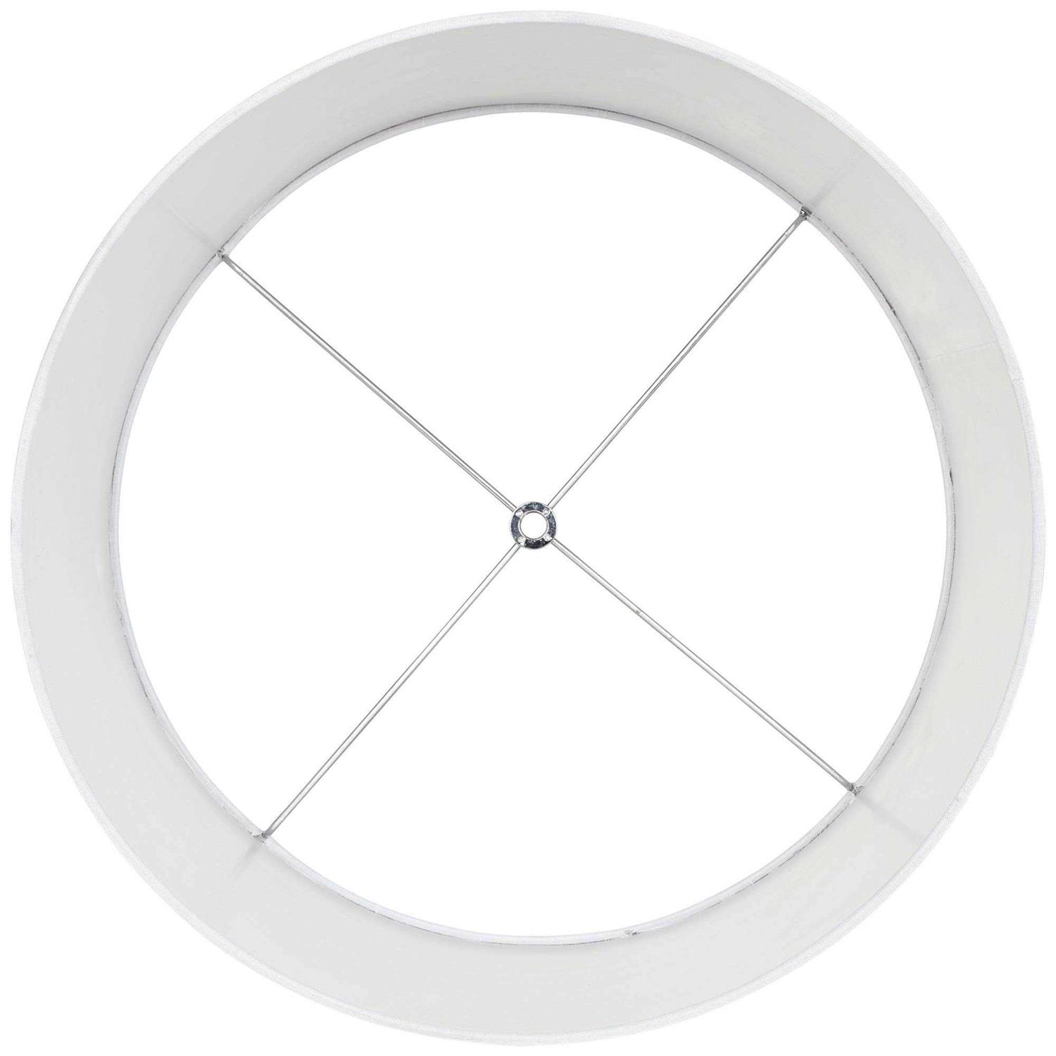 Brentwood White Fabric Hardback Lamp Shade