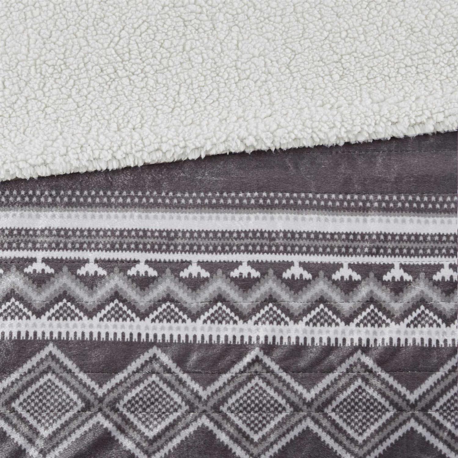 Anderson Oversized Mink to Berber Heated Throw Woolrich