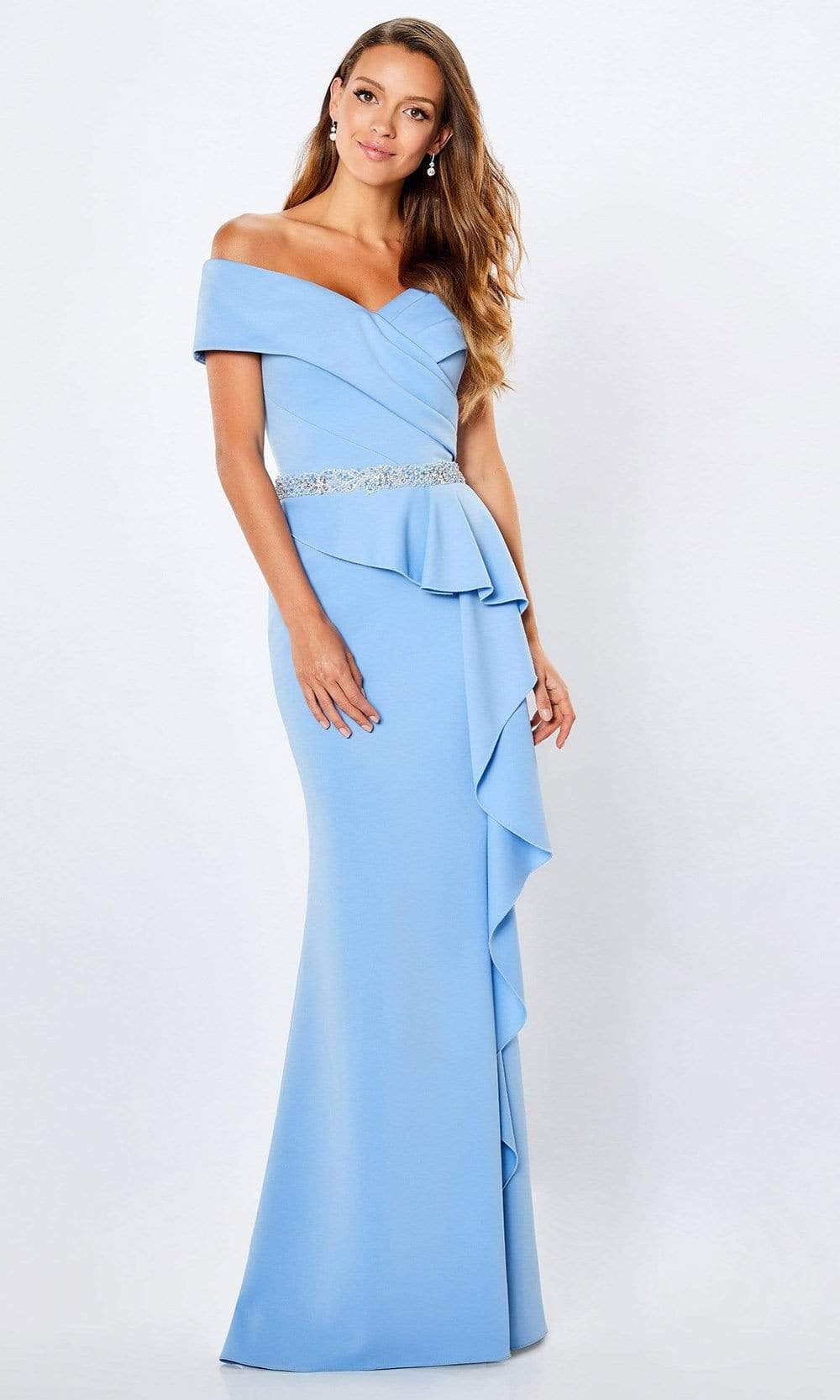 221976 Peplum Sheath Evening Dress