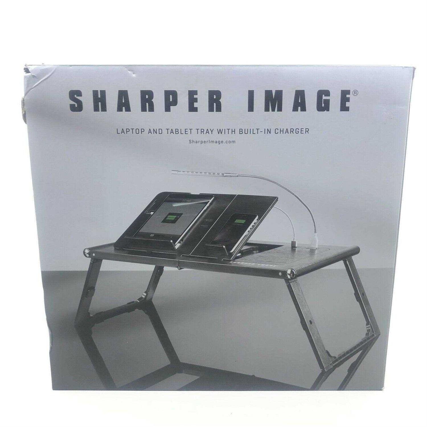Laptop and Tablet Tray with Built-In Charger by Sharper Image