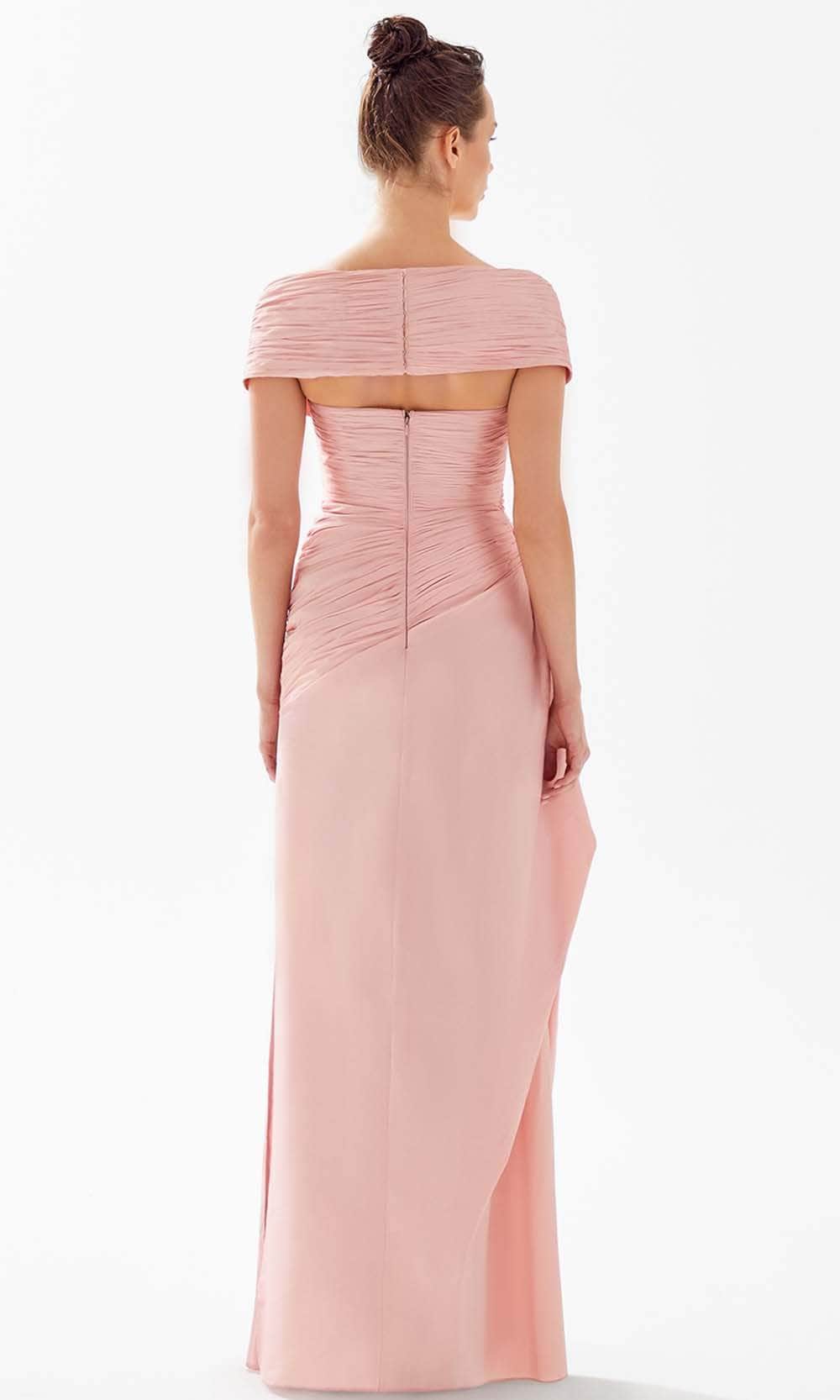 Ruched Off-Shoulder Mother of the Groom Dress