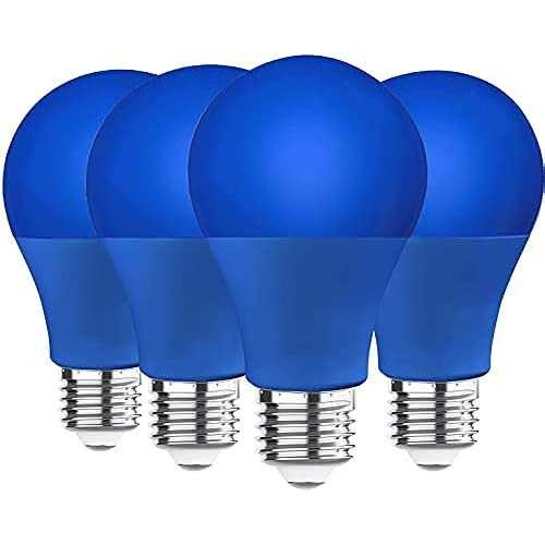 U4GLORY led blue light bulb 9w a19 e26 medium base blue light bulb
