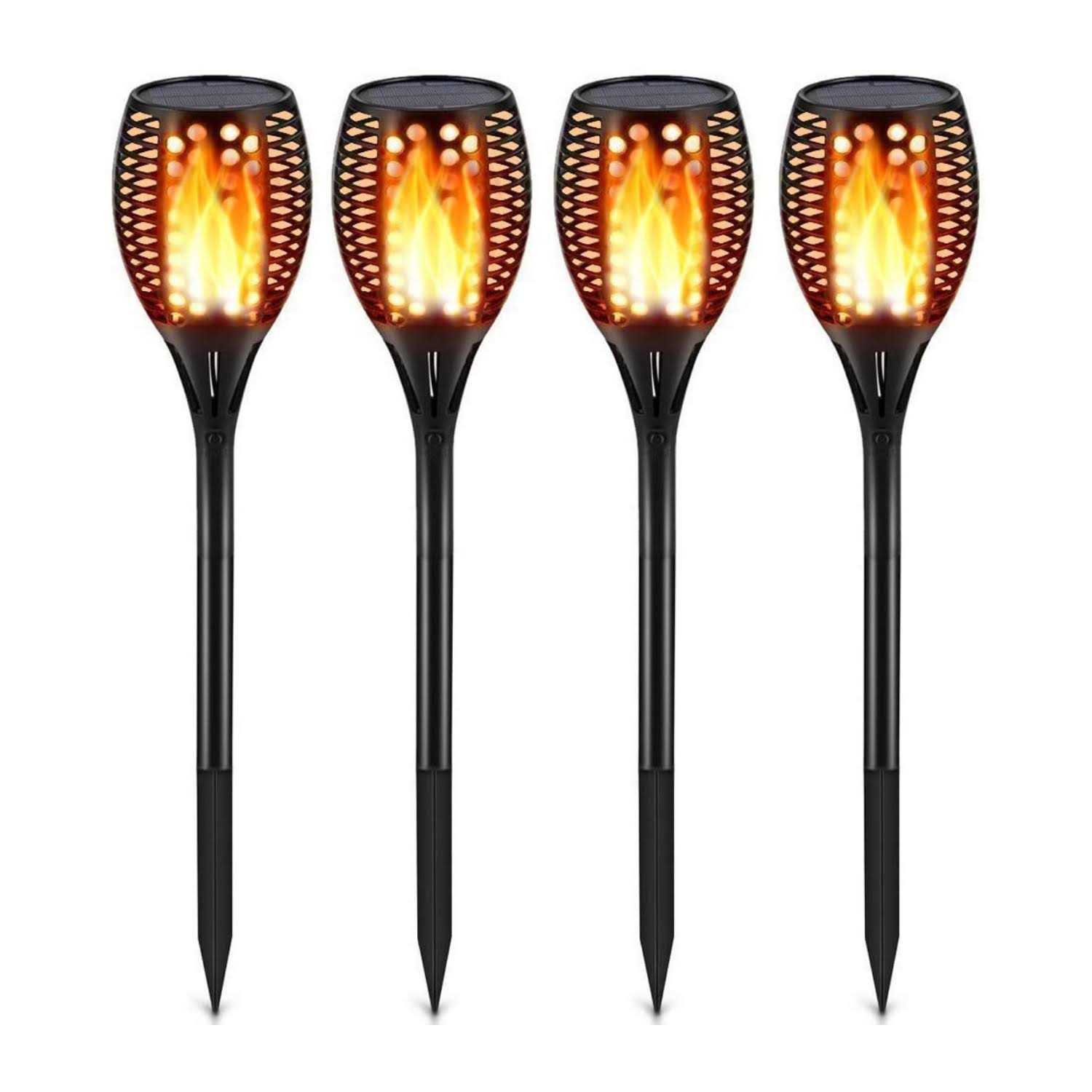 TomCare Solar Lights Upgraded 43 Waterproof Flickering Flames 96 LED Torches Lights Outdoor Solar Landscape Decoration Lighting Auto On/Off