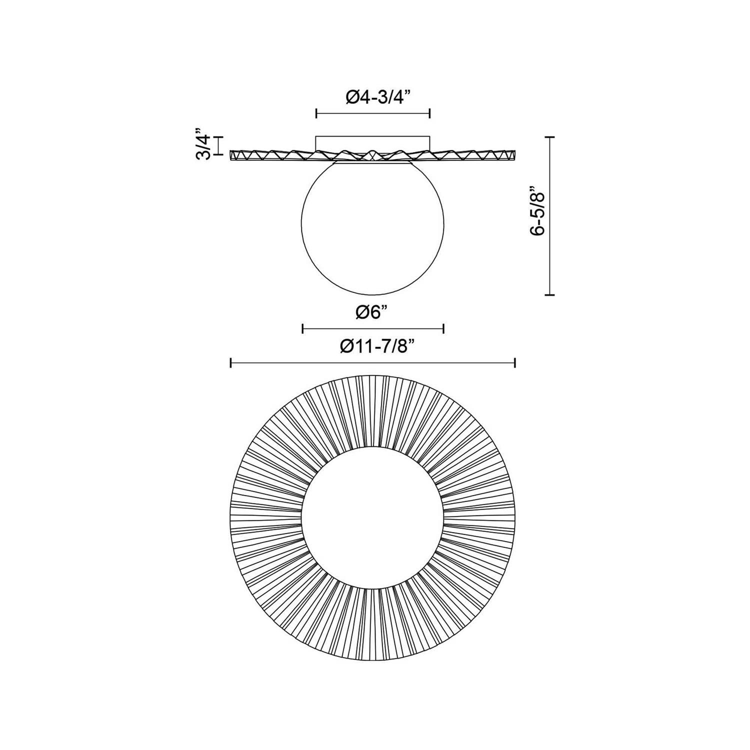 Alora FM501212MBOP Plume Flush Mount Ceiling Light