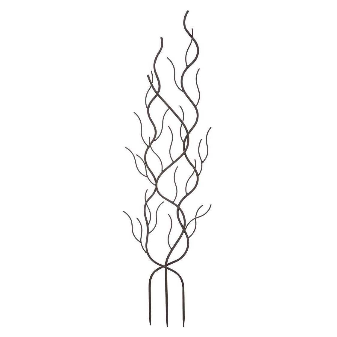 Wind & Weather Abstract Branches Metal Garden Trellis with Three-Pronged Stake