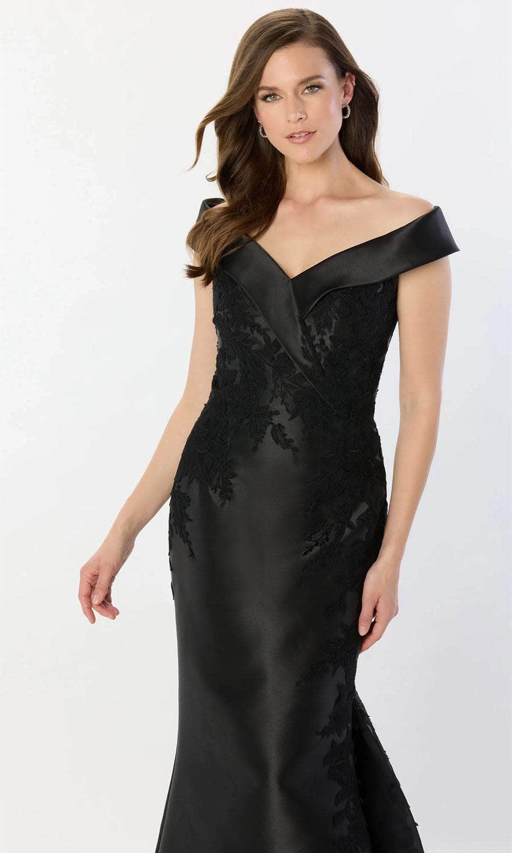 Lace Appliques Fitted Bodice Mother of the Bride Dress