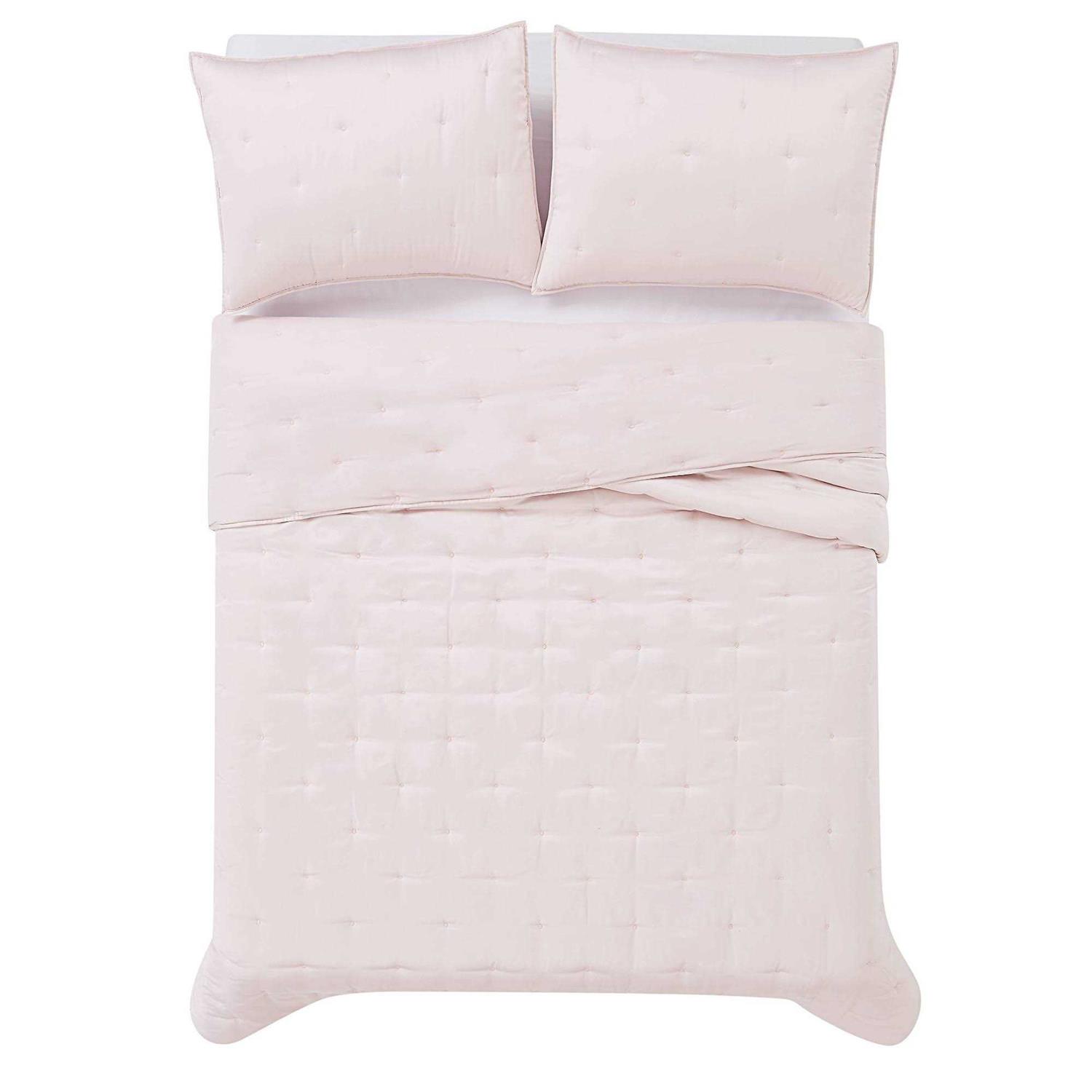 Badgley Mischka Home Tufted Matte Satin Quilt Set