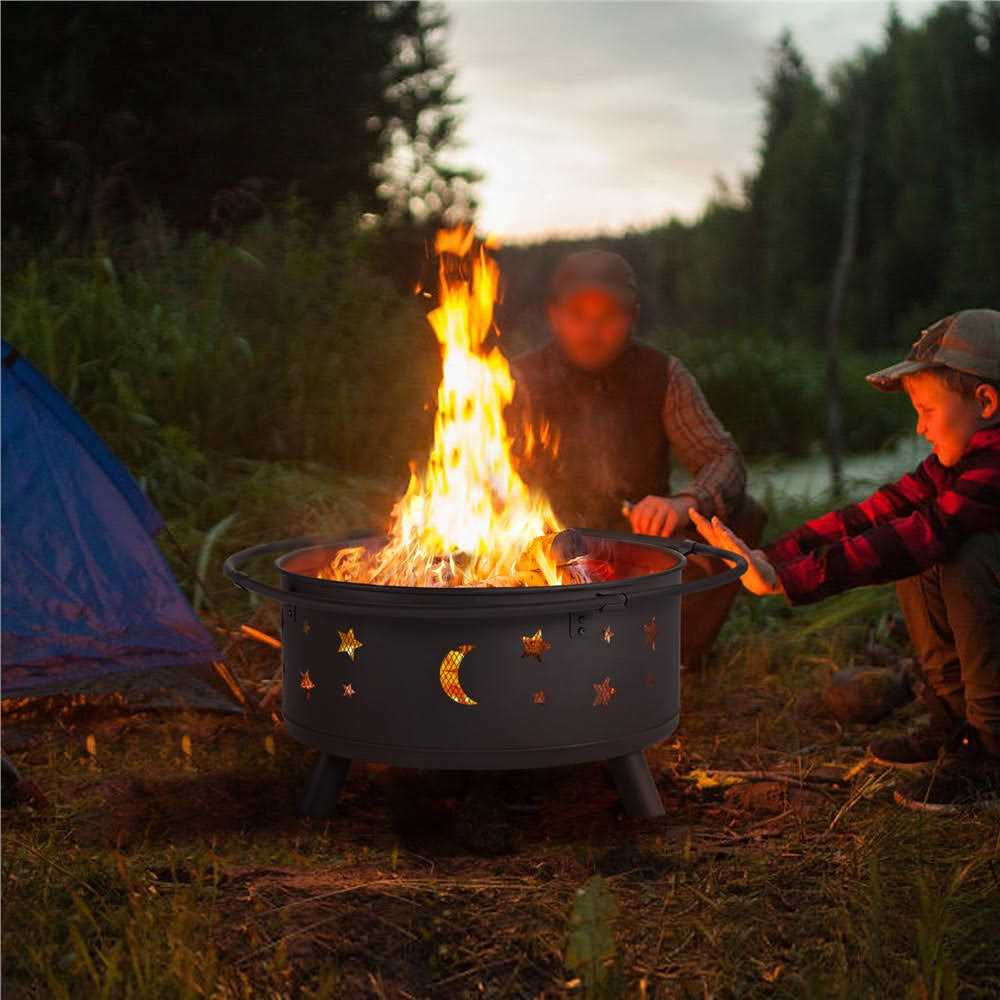 Yaheetech Iron Fire Pit Set 30inch