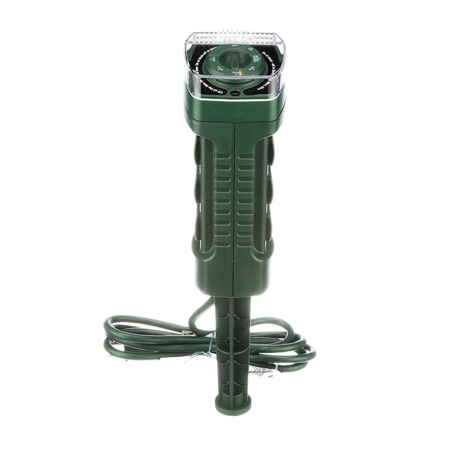 Uninex EC1607 Outdoor Yard Stake with Mechanical Timer Photocell Light Sensor