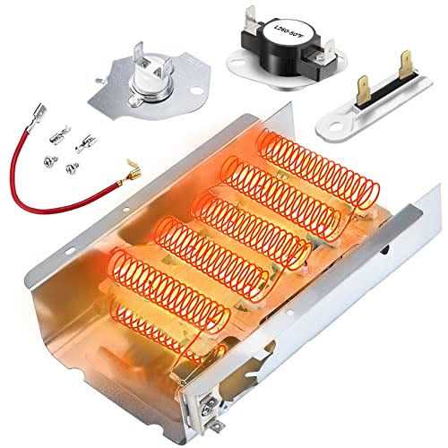 279838 W10724237 Dryer Heating Element 279816 Thermal Cut-off Fuse 3392519 Thermal Fuse Kit by Beaquicy
