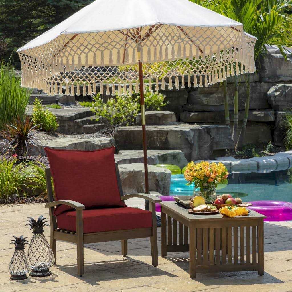 Arden Selections Texture Outdoor Deep Seat Cushion Set