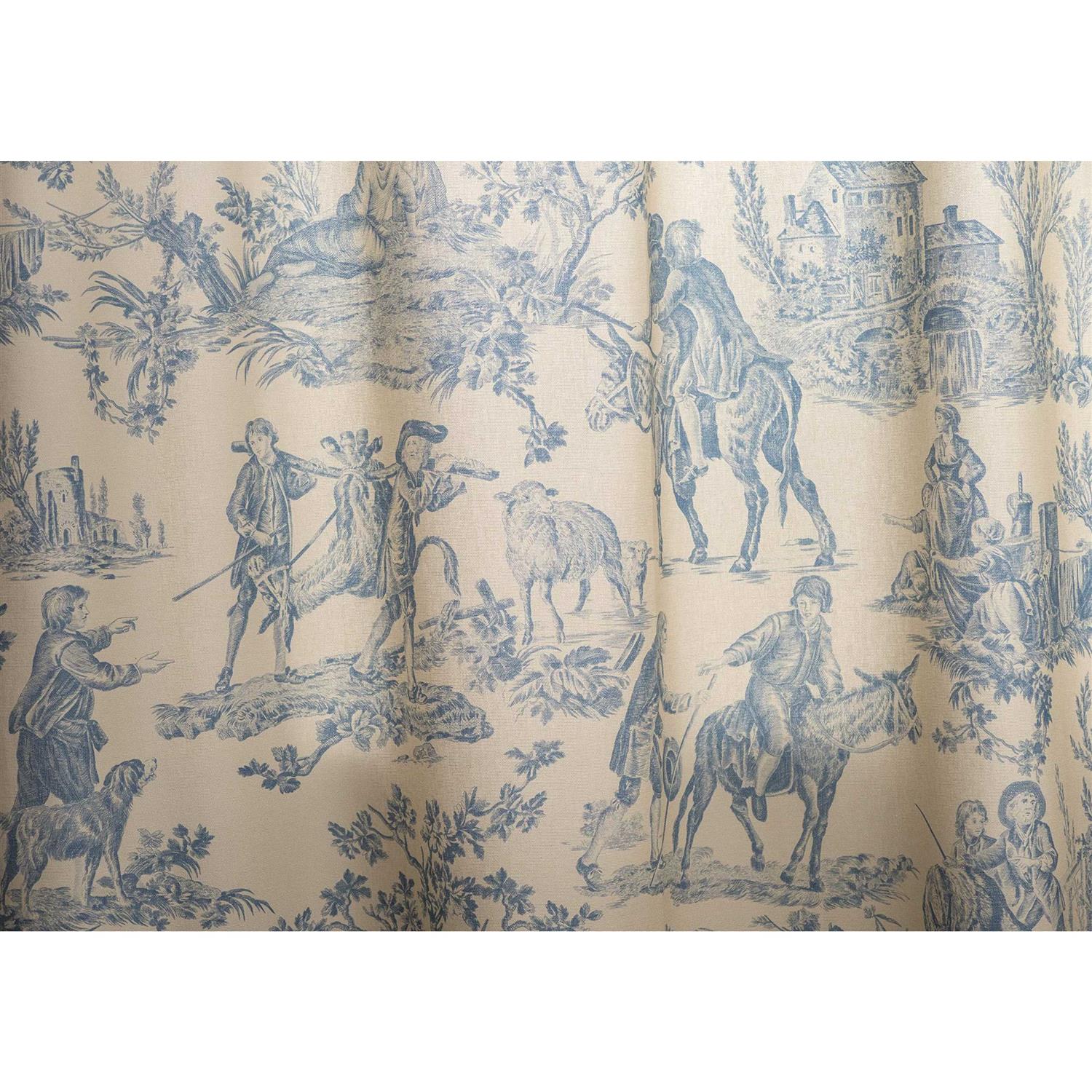 100% Cotton Toile Semi-Sheer Rod Pocket Single Curtain Panel Maison d’ Hermine Curtain