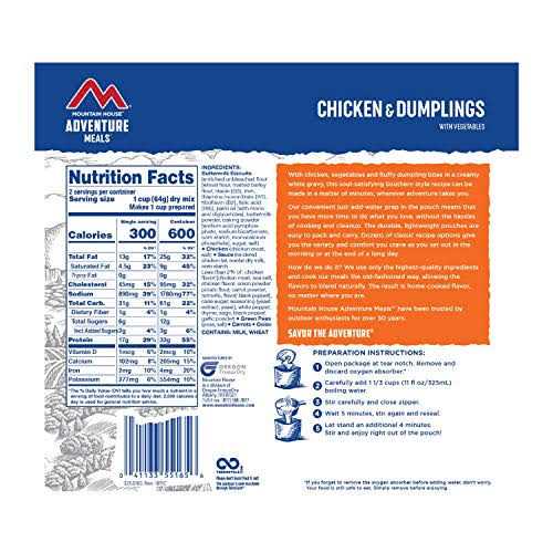 Mountain House Chicken & Dumplings Freeze Dried Backpacking & Camping Food