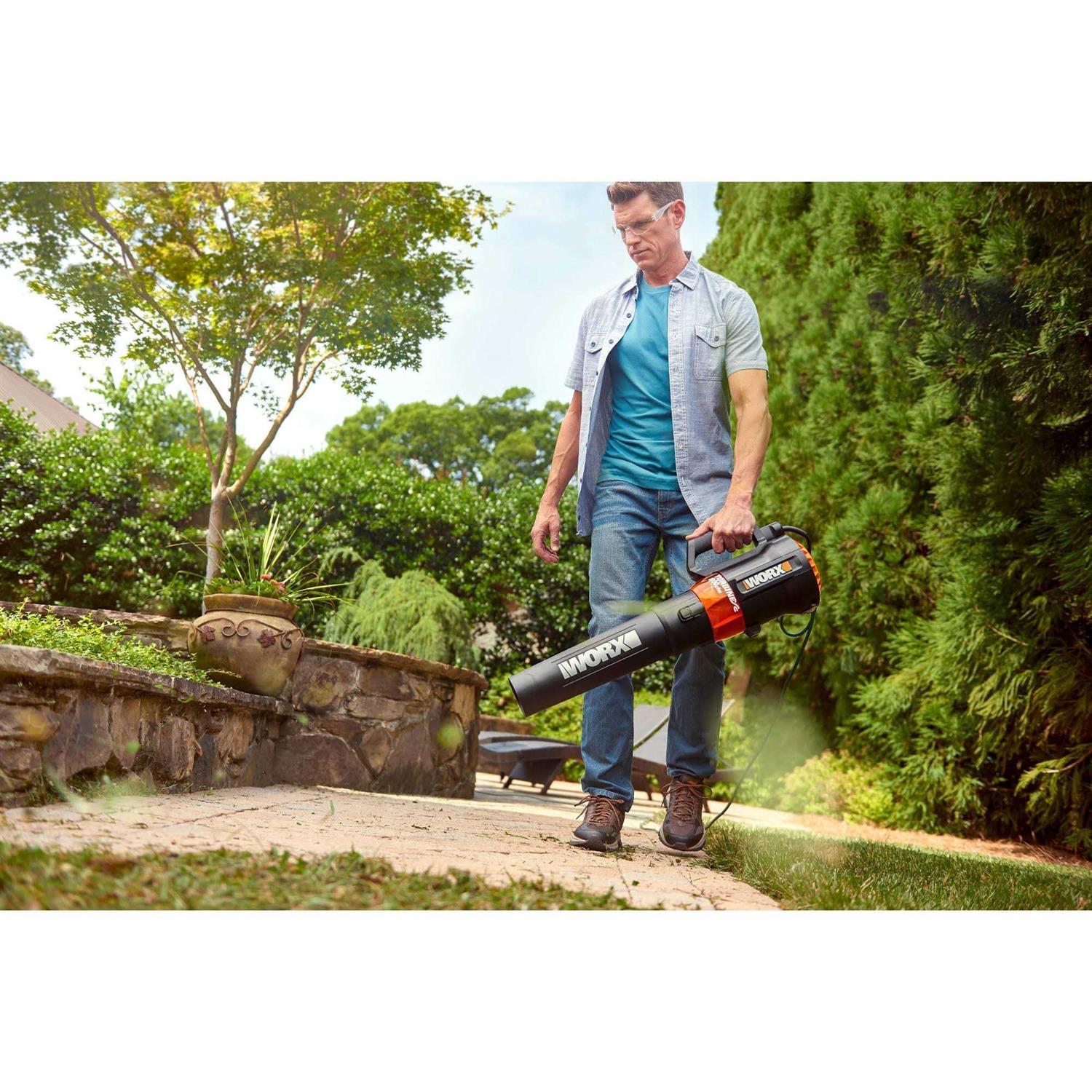 Worx WG521 12 Amp Turbine 800 CFM Electric Leaf Blower