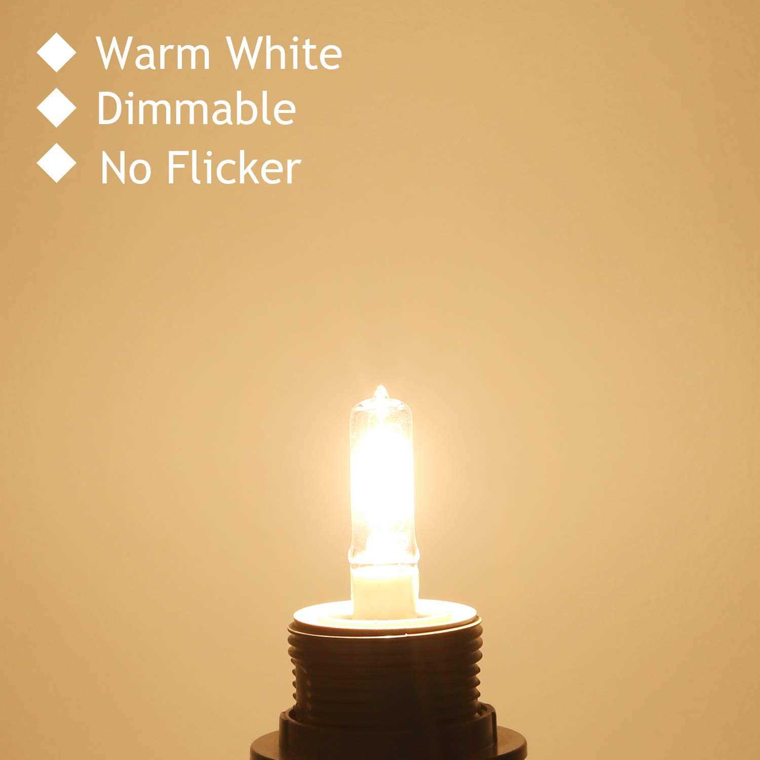 4-pack Jde11 120v 100w Dimmable Halogen Bulb T4 Mini Candelabra Base Warm