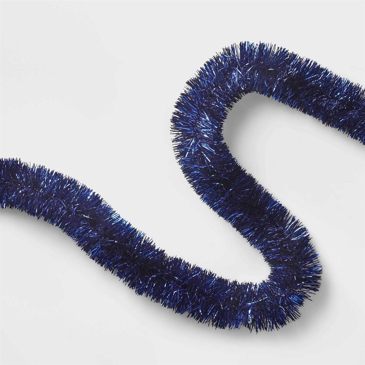 Wondershop Christmas Silver Tinsel Garland