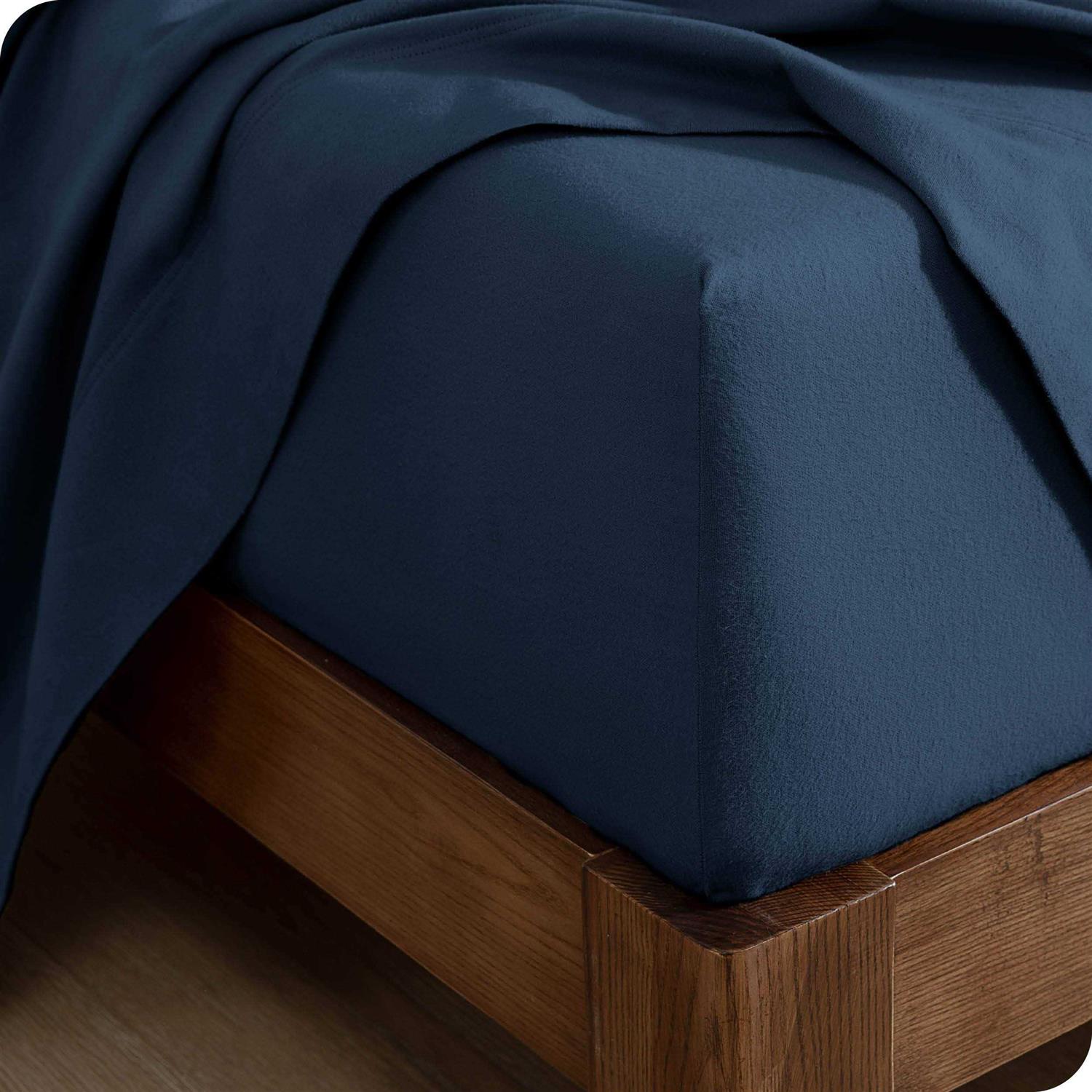 Bare Home 100% Cotton Flannel Fitted Bottom Sheet