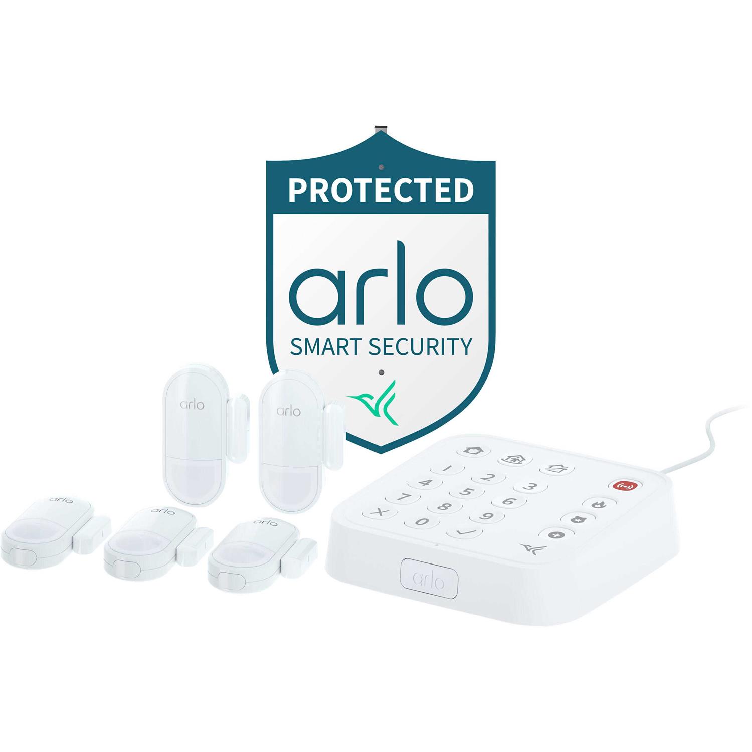 Arlo Home Security System with Wired Keypad Sensor Hub and 8-in-1 Sensors SS1501-100NAS