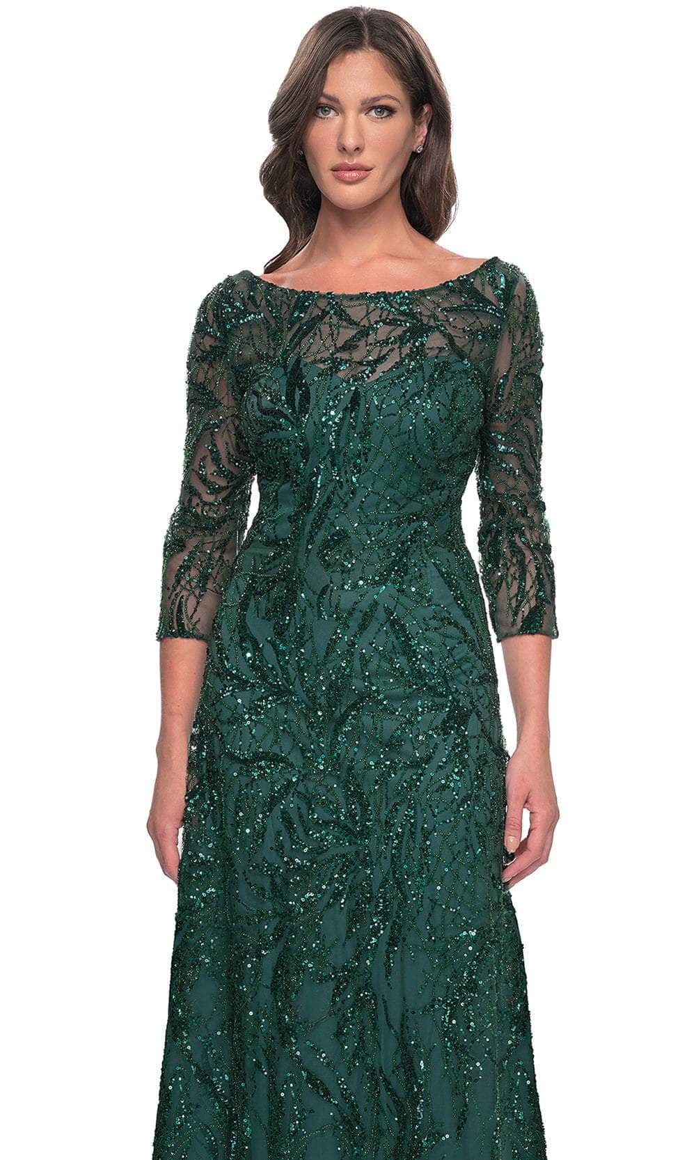 Illusion Sequin Formal Dress